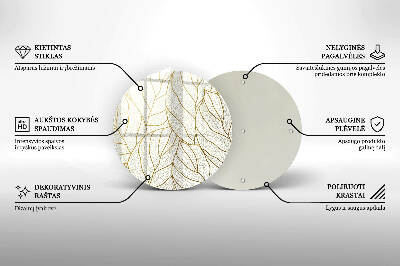 Grafkaars onderzetter Lijntekening bladpatroon