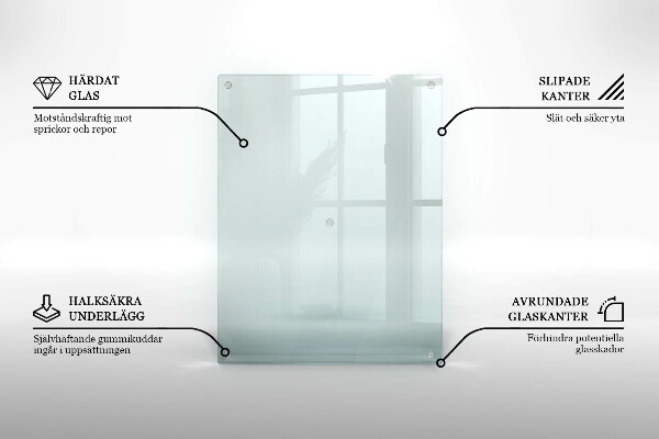 Rechthoekige glasplaat voor grafkaars Transparant