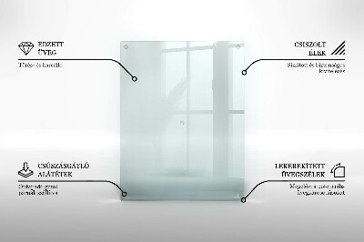 Rechthoekige glasplaat voor grafkaars Transparant