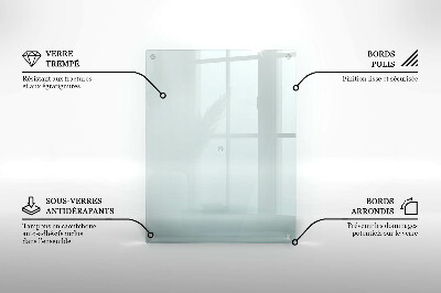 Rechthoekige glasplaat voor grafkaars Transparant