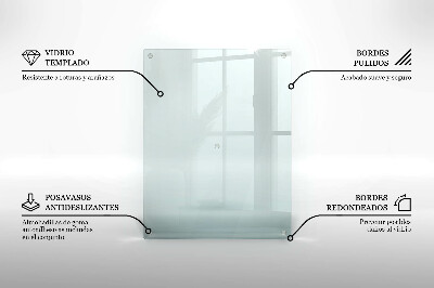 Rechthoekige glasplaat voor grafkaars Transparant