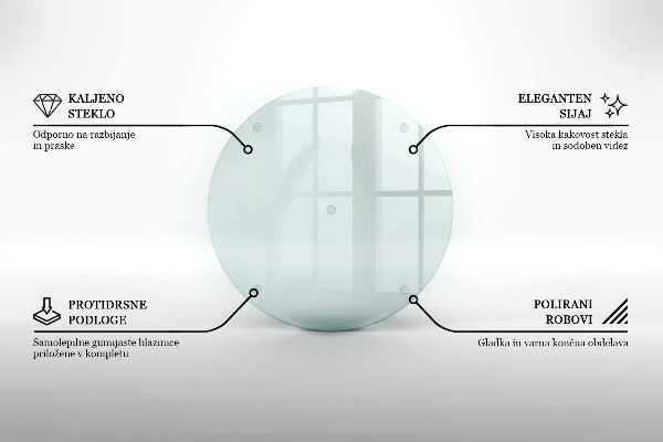 Okrągła podstawka pod znicz szklana transparentna