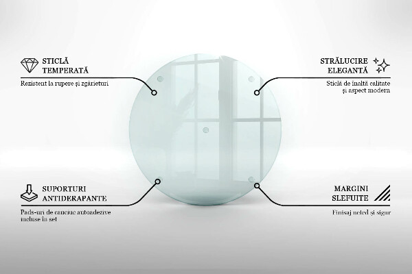 Okrągła podstawka pod znicz szklana transparentna