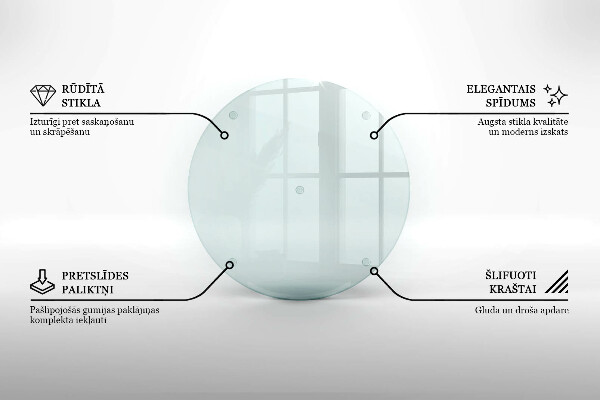 Okrągła podstawka pod znicz szklana transparentna