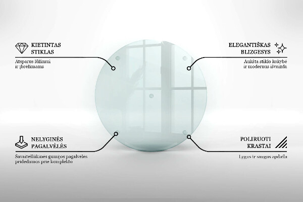 Okrągła podstawka pod znicz szklana transparentna
