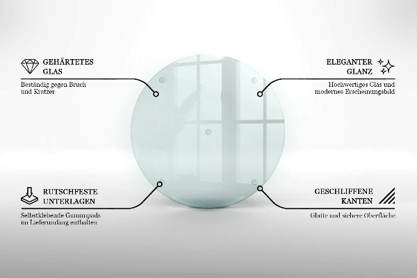 Okrągła podstawka pod znicz szklana transparentna