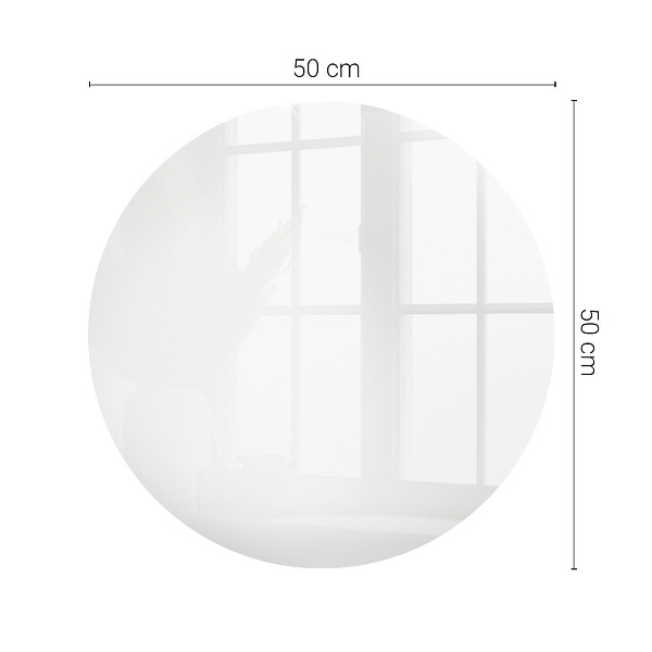 Ronde glazen tafelblad Witte, gladde kleur