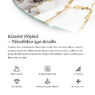 Blat okrągły Wzór mozaikowy z ornamentami