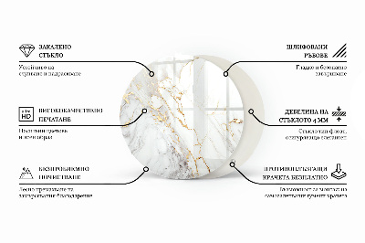 Tafelblad glas Natuurlijk houtpatroon