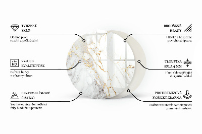 Tafelblad glas Natuurlijk houtpatroon
