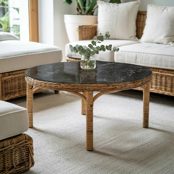 Glas voor tafelblad Marmerpatroon met aderen