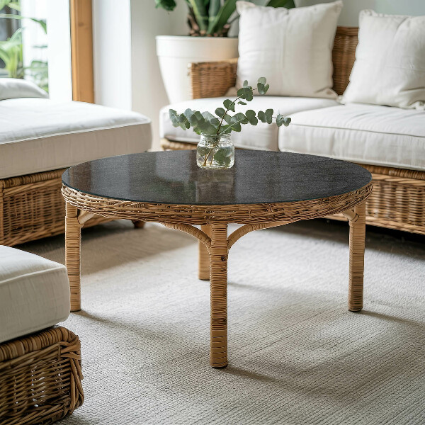 Blat okrągły Tekstura kamienia naturalnego