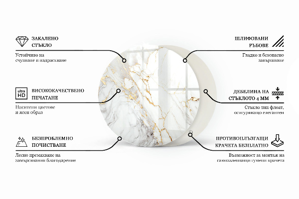 Tafelblad rond Natuurlijk houtpatroon