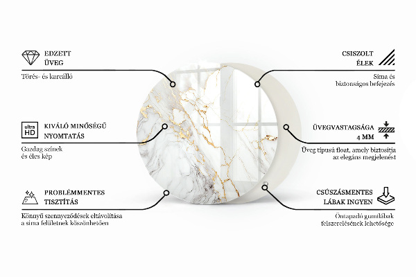 Tafelblad rond Natuurlijk houtpatroon