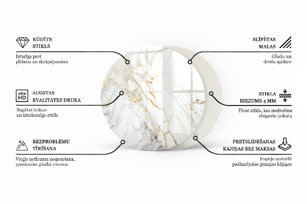 Tafelblad rond Natuurlijk houtpatroon