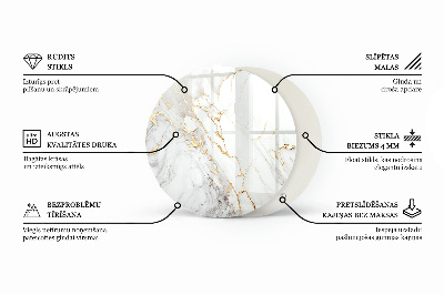 Tafelblad rond Natuurlijk houtpatroon