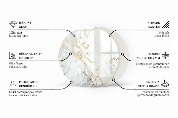 Tafelblad rond Natuurlijk houtpatroon