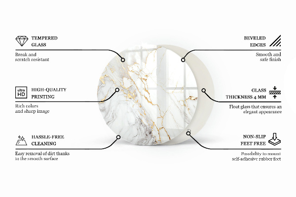 Tafelblad rond Natuurlijk houtpatroon
