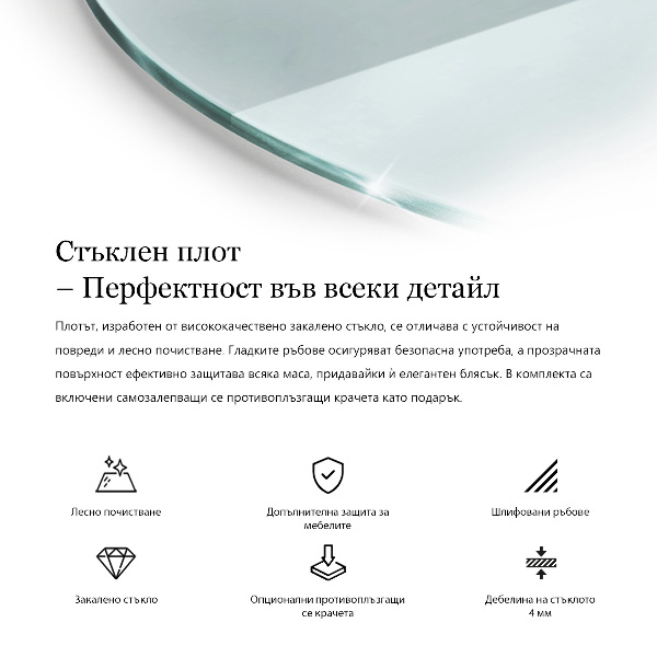 Glazen blad Transparant