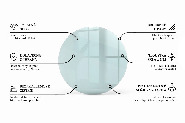 Blat szklany transparentny