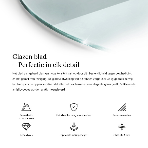 Glazen blad Transparant