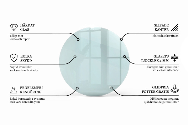 Blat szklany transparentny