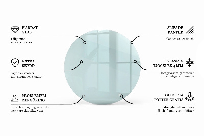 Blat szklany transparentny