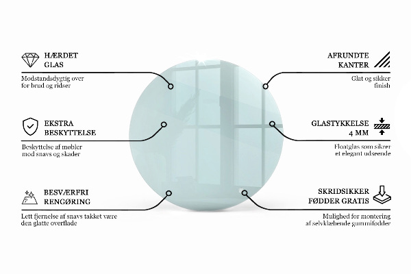 Blat szklany transparentny