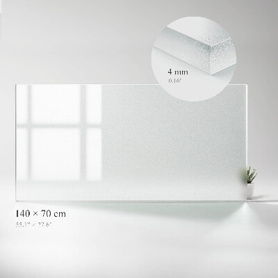 Rechthoekig tafelblad van glas met semitransparant glas