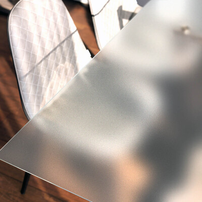Rechthoekig tafelblad van glas met semitransparant glas