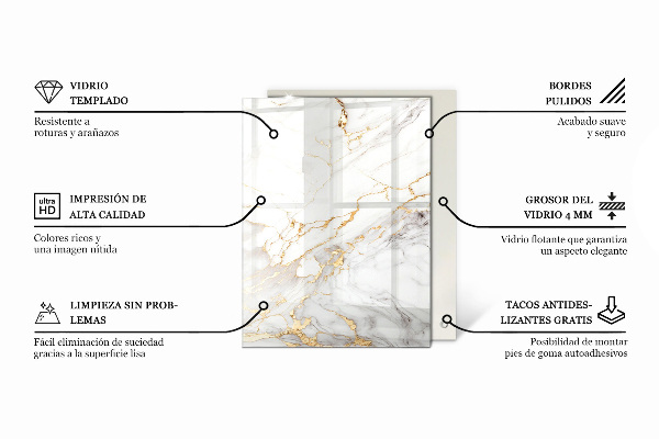 Blat prostokątny Czysta biel