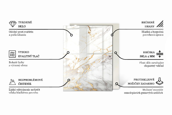 Rechthoekig tafelblad Marmer grafische compositie