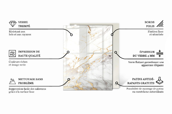 Rechthoekig tafelblad Decoratieve mozaïeken met details