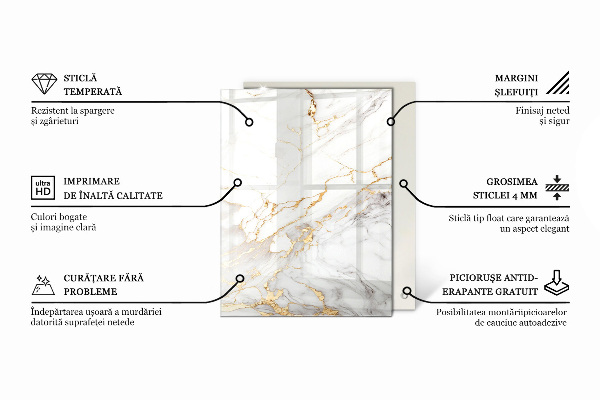 Blat prostokątny Dekoracyjne mozaiki z detalami