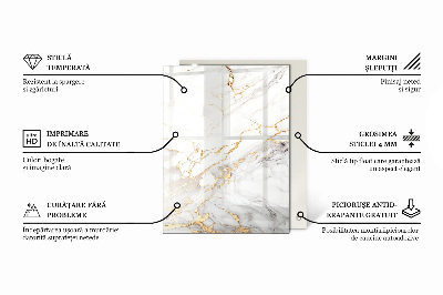 Blat prostokątny Dekoracyjne mozaiki z detalami