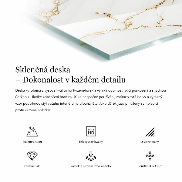 Blat prostokątny Motyw tekstury kamienia