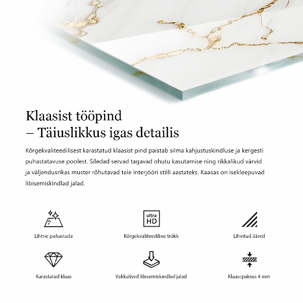 Blat prostokątny Motyw tekstury kamienia