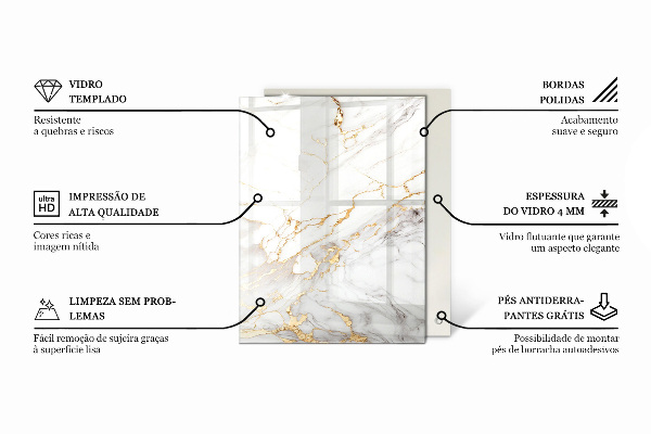 Rechthoekig tafelblad Motief met steenstructuur