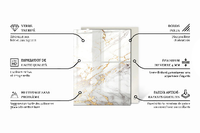 Rechthoekig tafelblad Stijlvol marmerpatroon