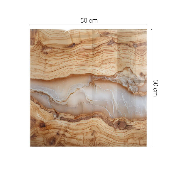 Blat prostokątny Drewno w harmonii z żywicą