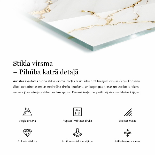 Blat prostokątny Marmurowe żyły w designie