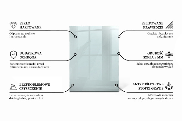 Blat szkalny prostokatny transparentny