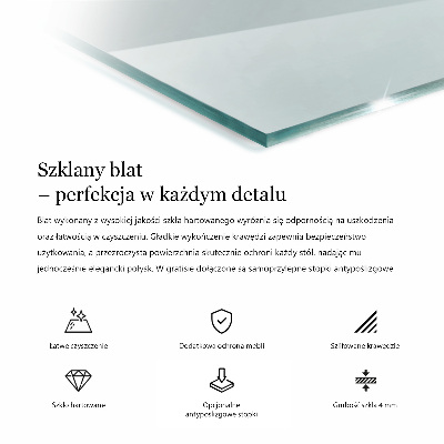 Blat szkalny prostokatny transparentny