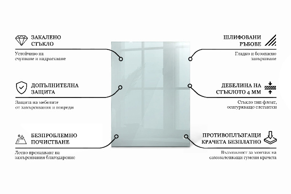Blat szkalny prostokatny transparentny