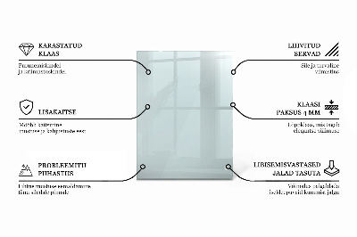 Rechthoekig glazen blad Transparant