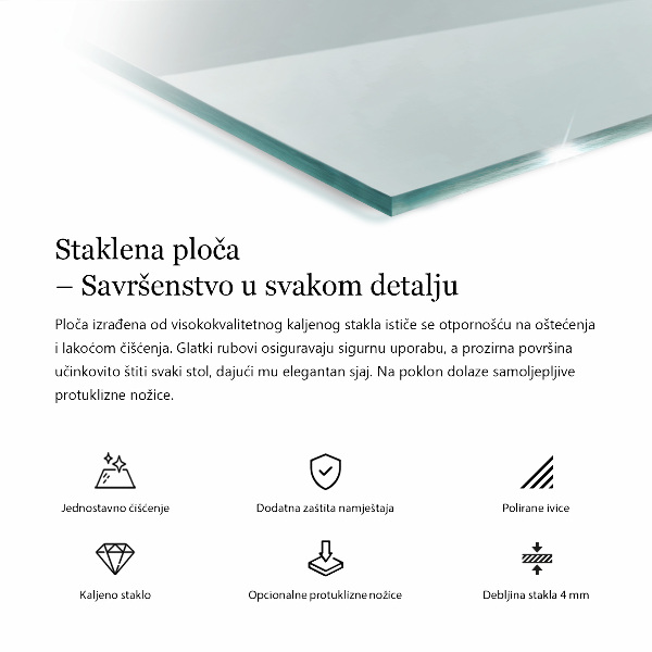 Blat szkalny prostokatny transparentny