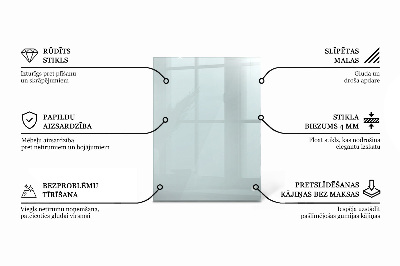 Rechthoekig glazen blad Transparant