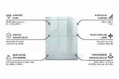 Rechthoekig glazen blad Transparant