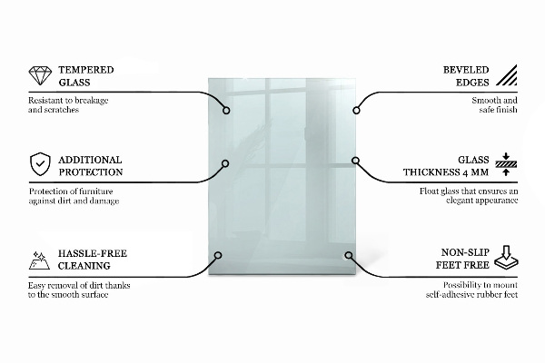 Blat szkalny prostokatny transparentny