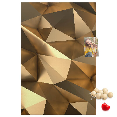 Memobord van kurk met geometrische patronen in bruintinten